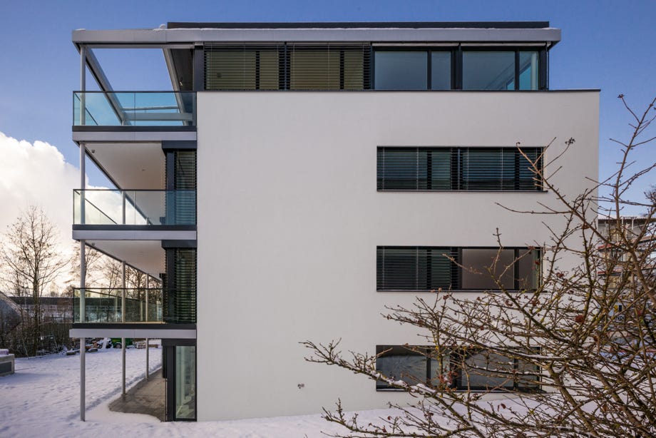 Ansicht Westfassade. Hansjörg Betschart Architektur ©.